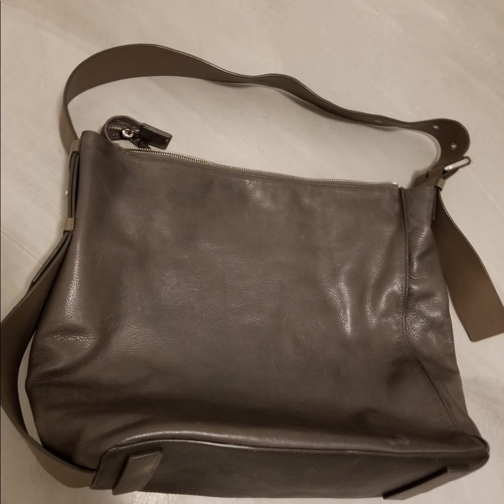 All Saints brown leather tote
